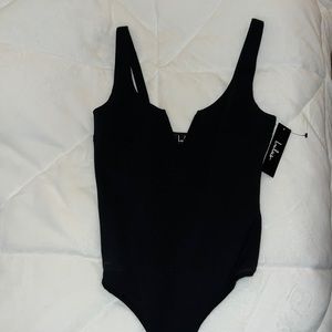 Lulus | black v neck body suit